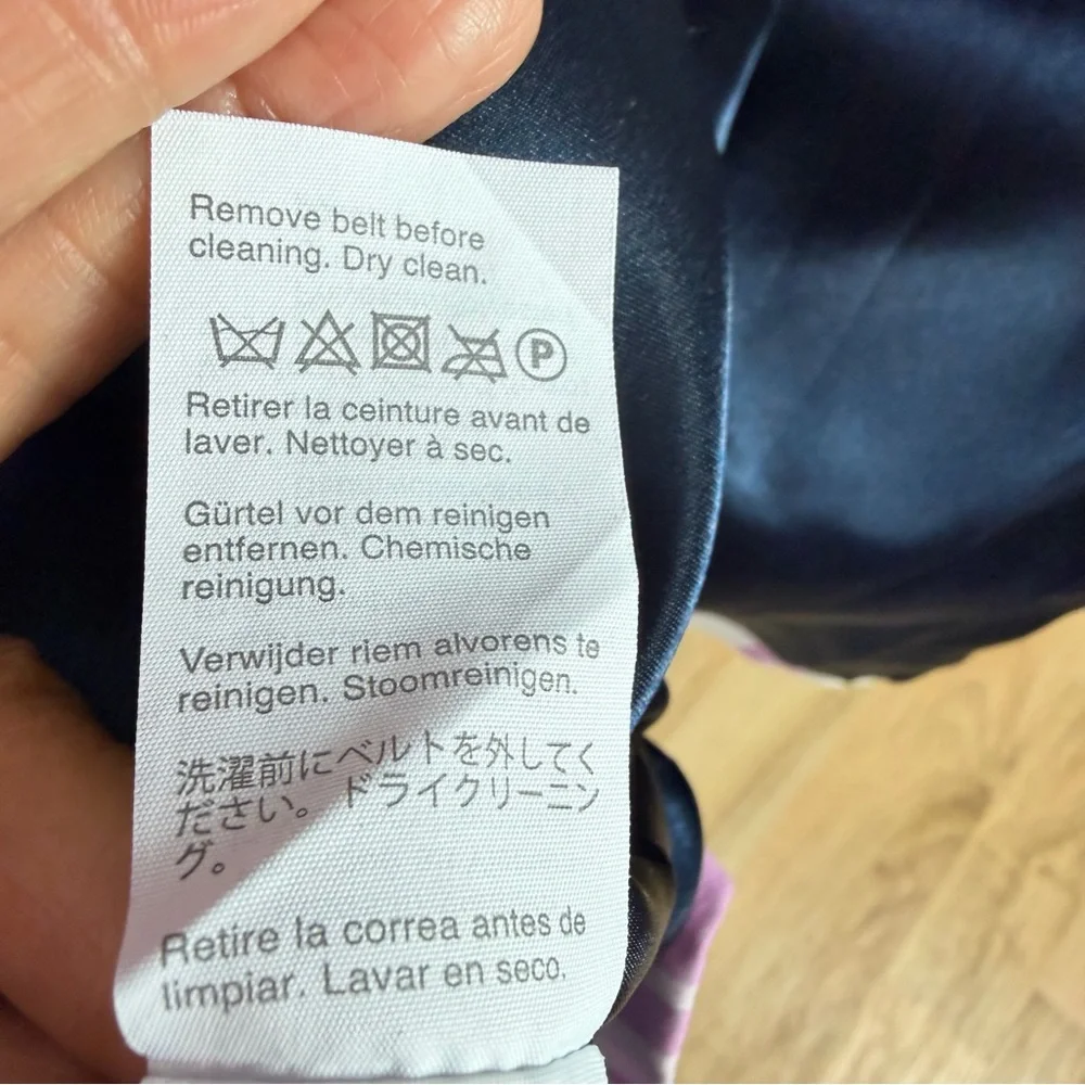 J. Crew Pink Gingham Trench Coat -Size 12-Belted NWT - Picture 12 of 16